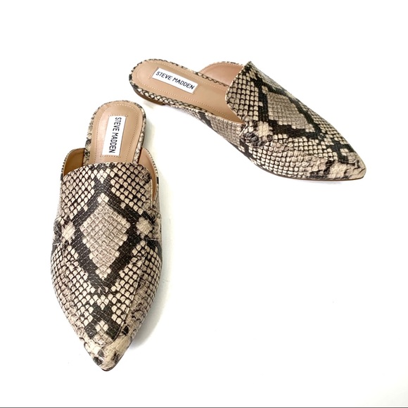 Steve Madden Shoes - Steve Madden Scip Snakeskin Slide Slip On Mules 9